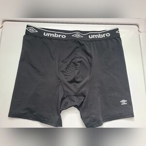 NEW Umbro Men's Boxer Briefs Cotton Blend Classic Fit Black Sz L